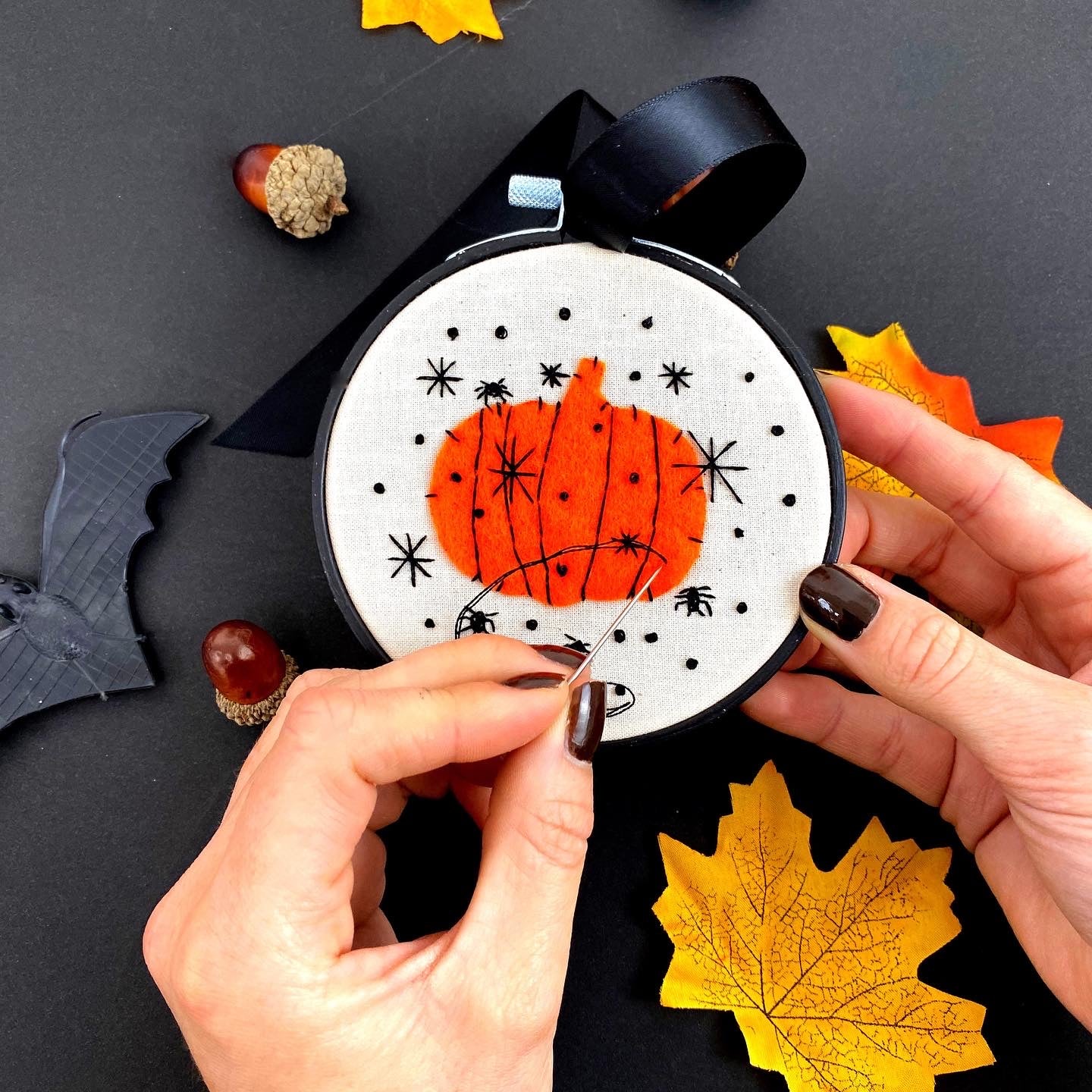 Pumpkin Embroidery Craft Kit
