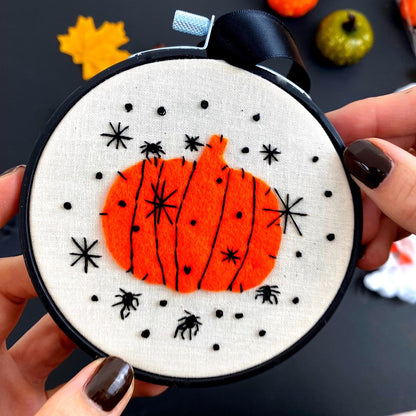 Pumpkin Embroidery Craft Kit