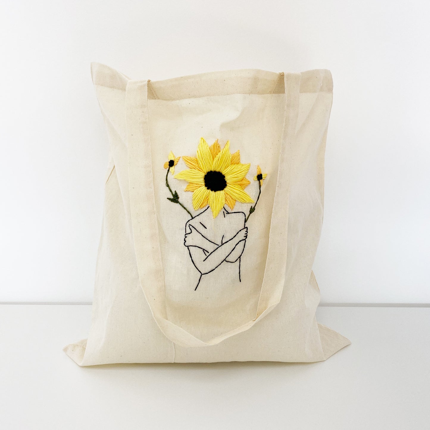 Sunflower Embroider Your Own Tote Bag