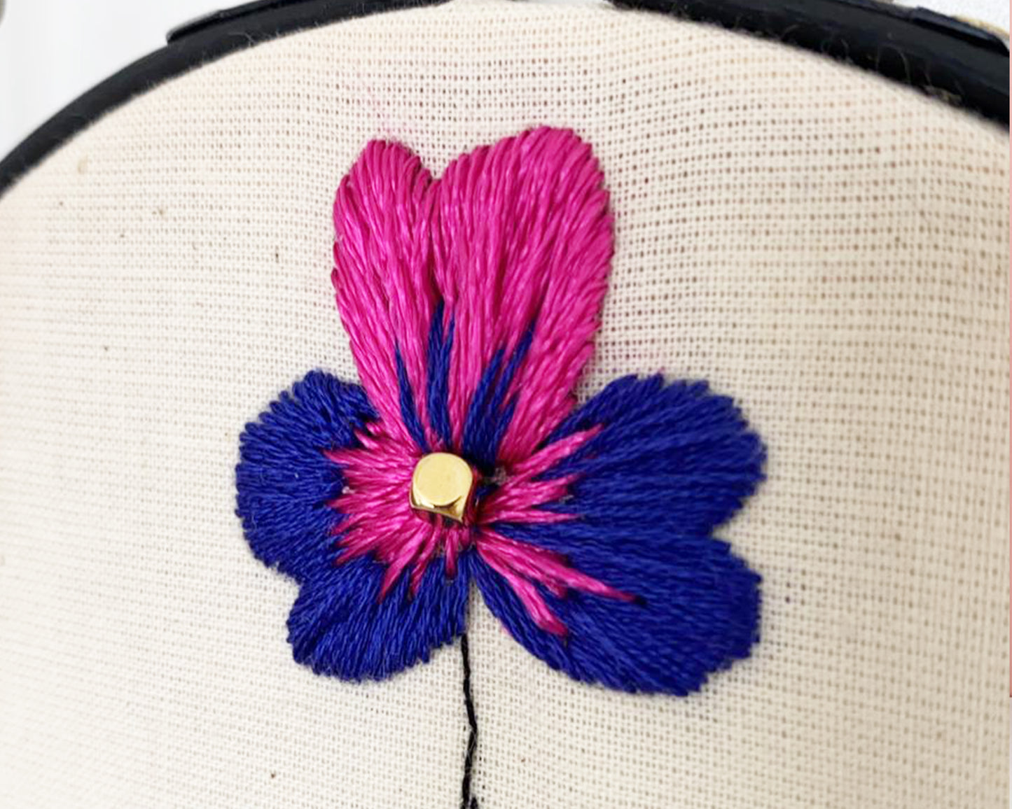 Darling Pansy Embroidery Kit
