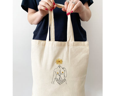 She Is Beauty Embroidery Tote Bag Kit