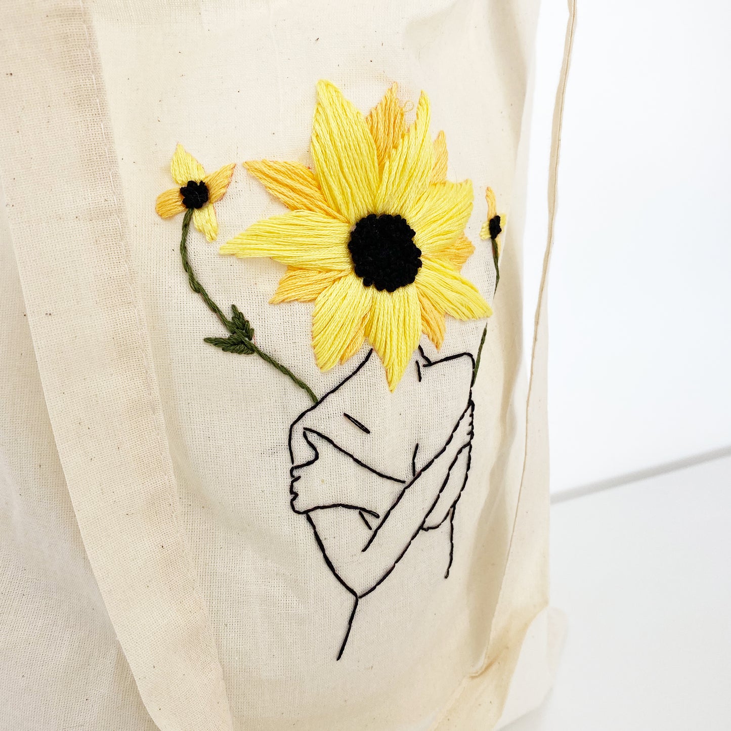 Sunflower Embroider Your Own Tote Bag