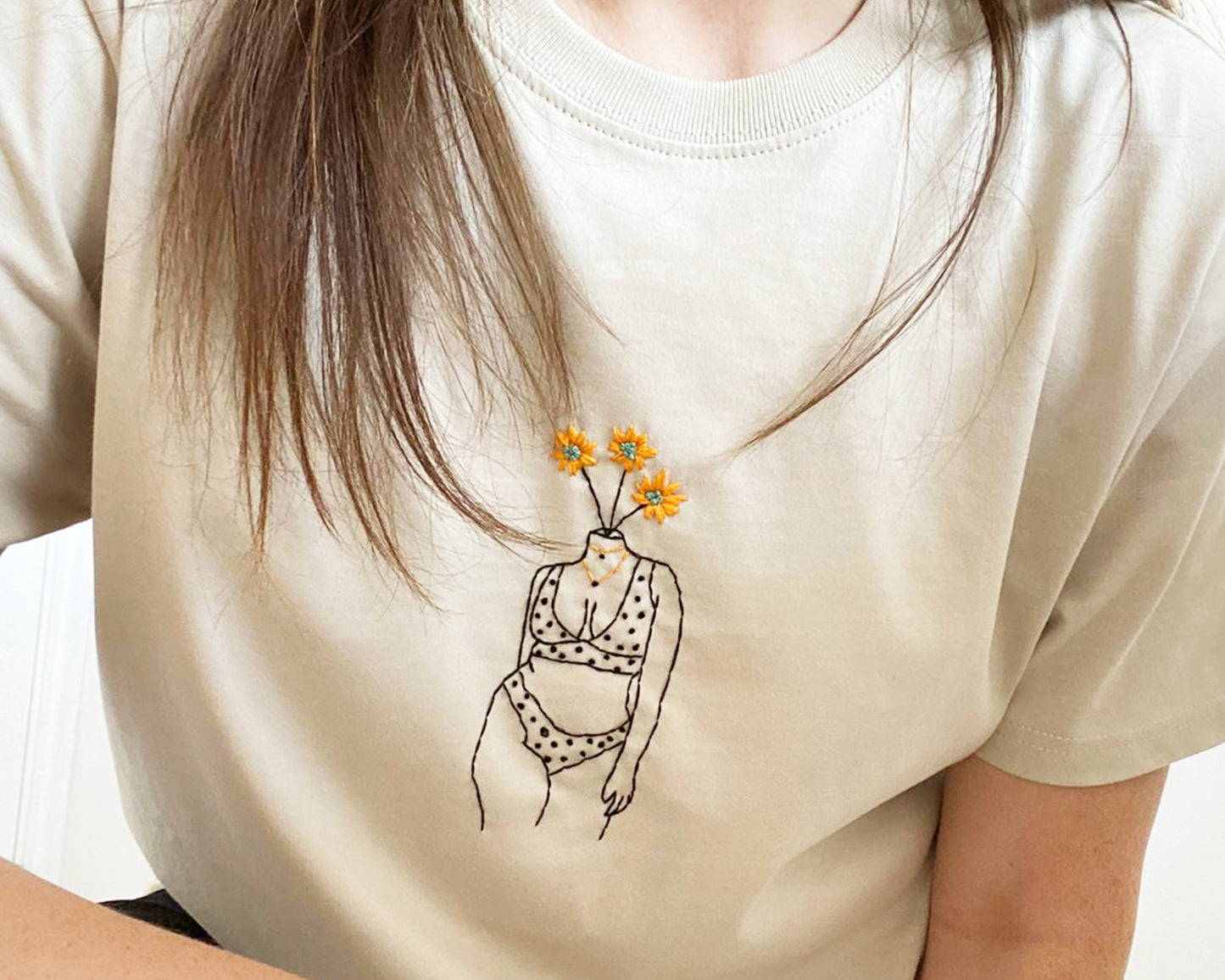 Embroider Your Own Polka Dot Bikini Female Tee