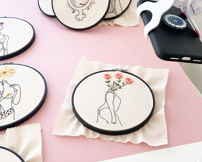 Female Rose Hoop Art Kit