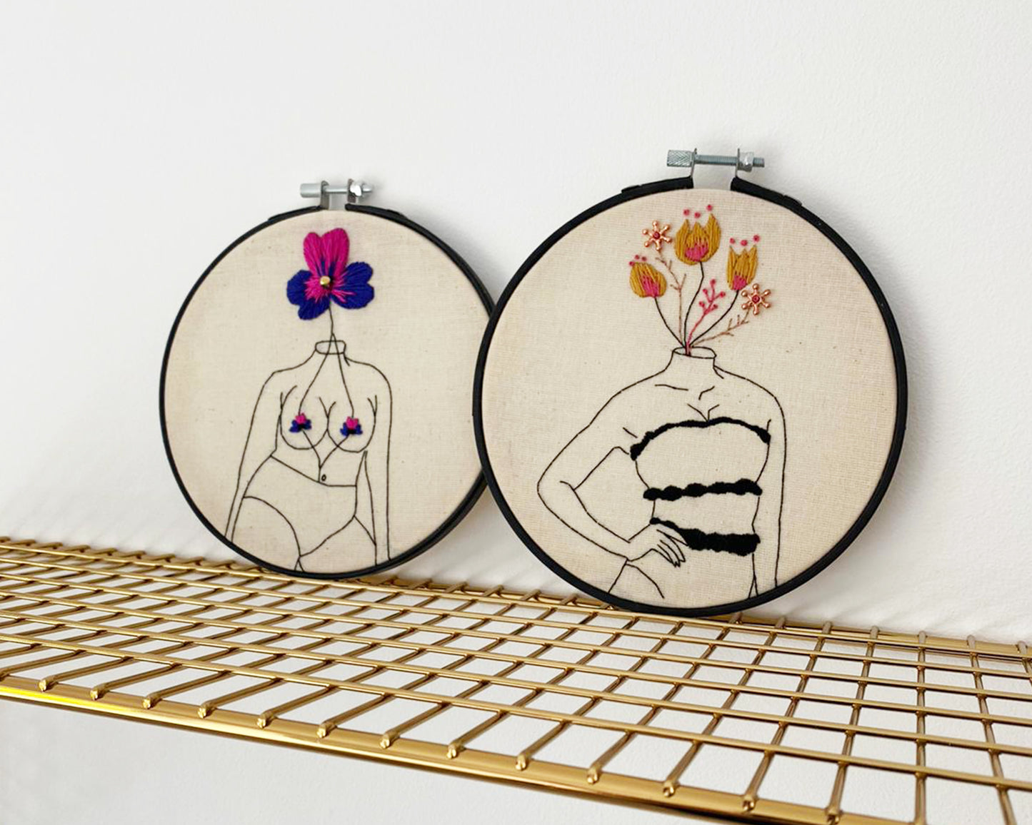 Rose Gold Female Embroidery Kit