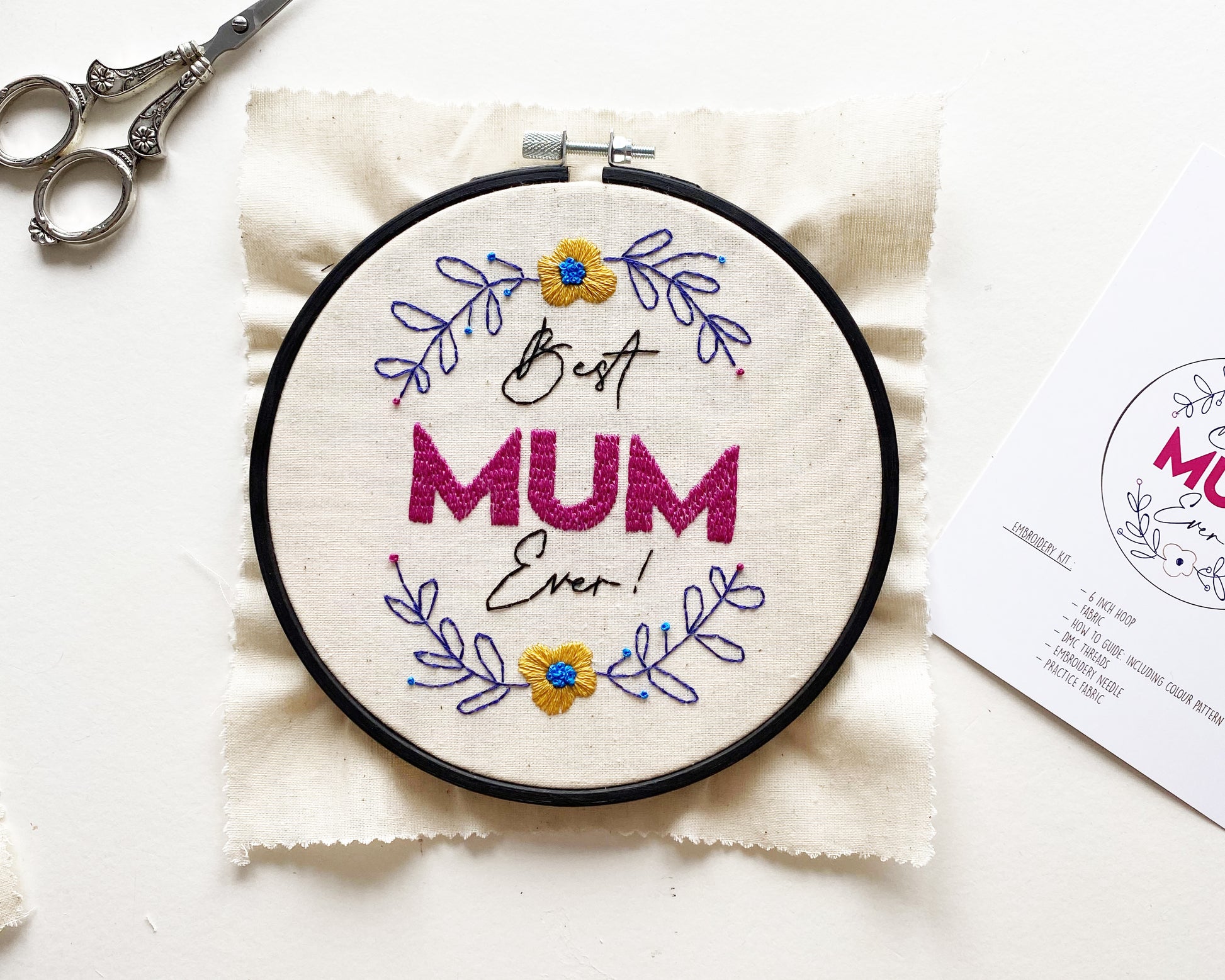 World's Best Mom Cross Stitch Beginner Kit. Best Mom Ever 