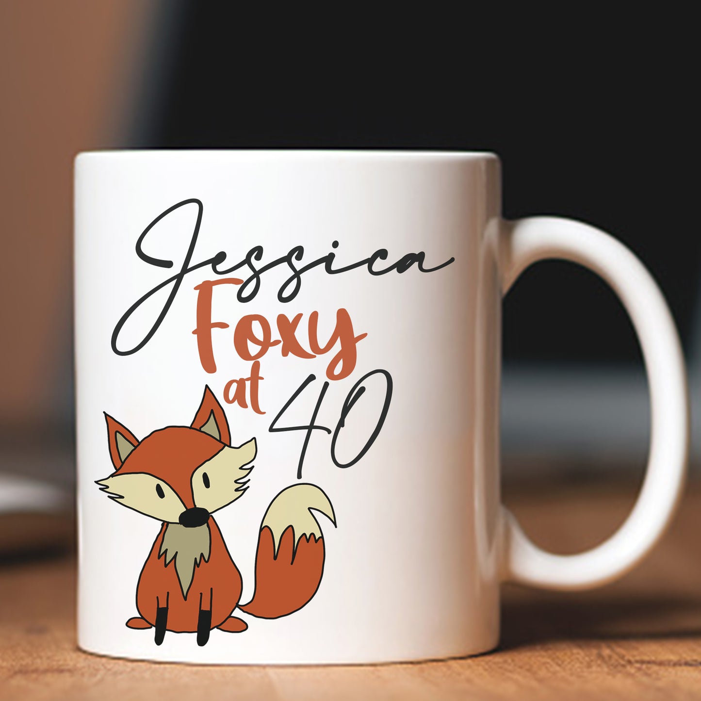 Foxy at 40 Personalised Birthday Mug