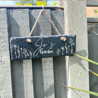 Personalised Slate Garden Sign