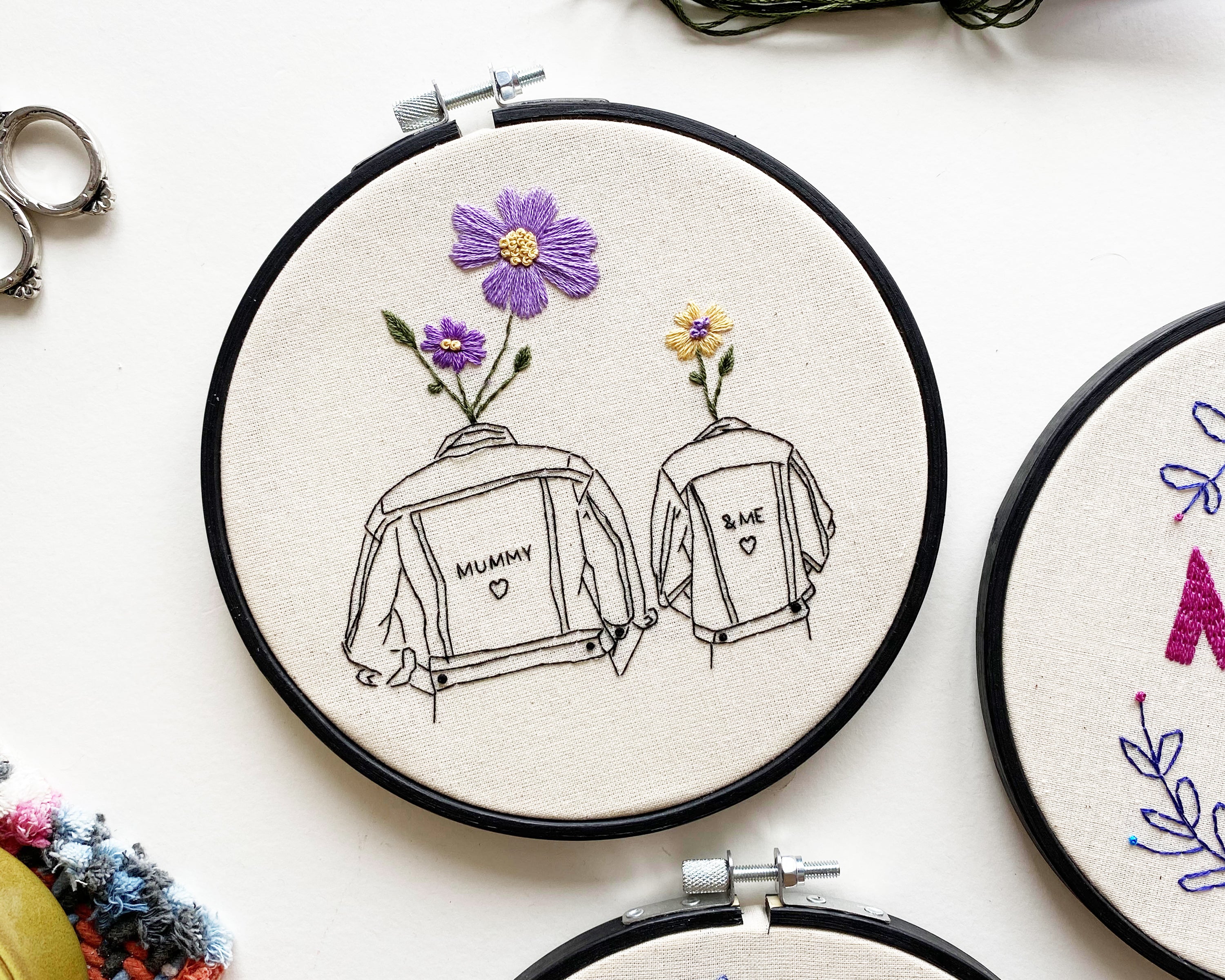 'Mummy & Me' Modern Embroidery Kit