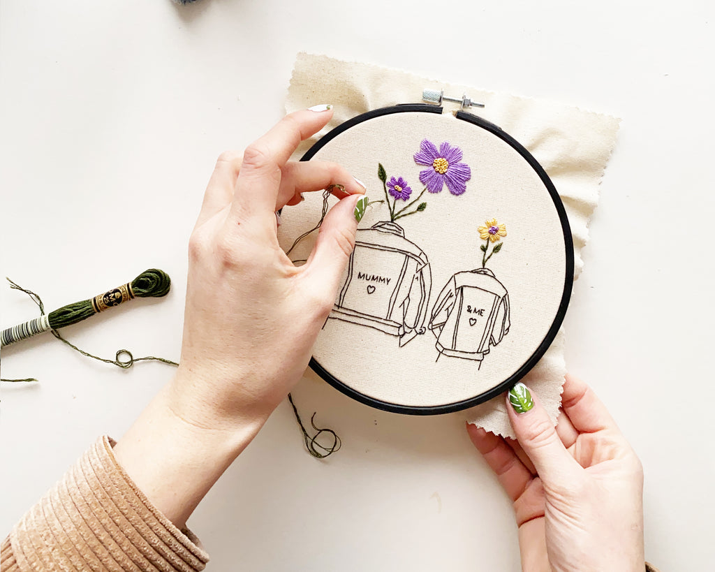 'Mummy & Me' Modern Embroidery Kit