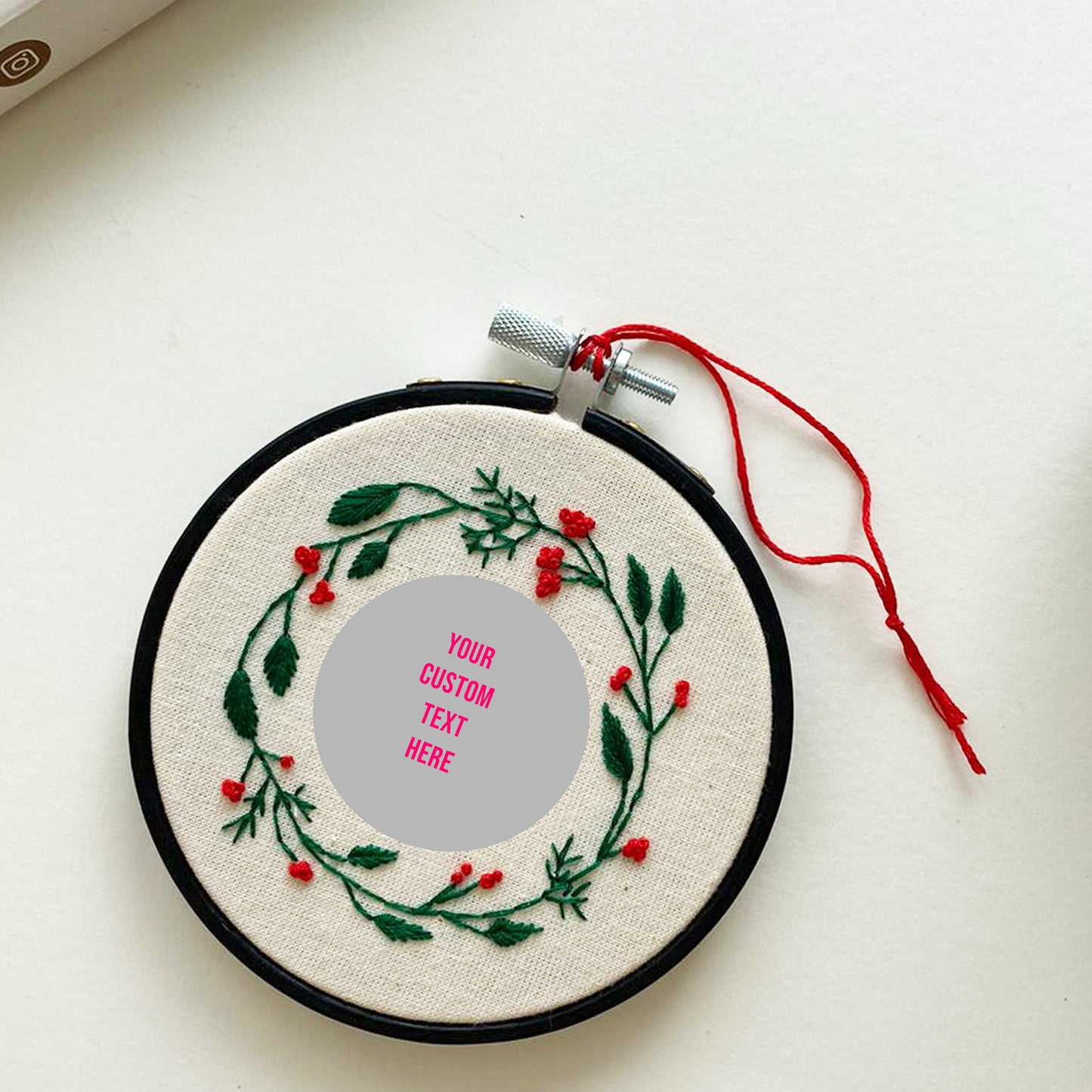 Personalised Christmas Wreath Embroidery Kit