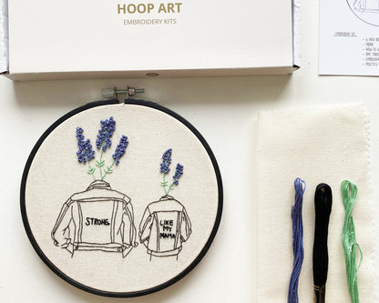 'Strong. Like My Mama.' Beginners Embroidery Kit