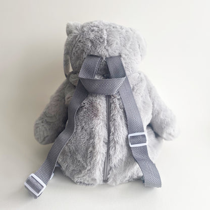 Grey Bear Personalised Zipped Backpack