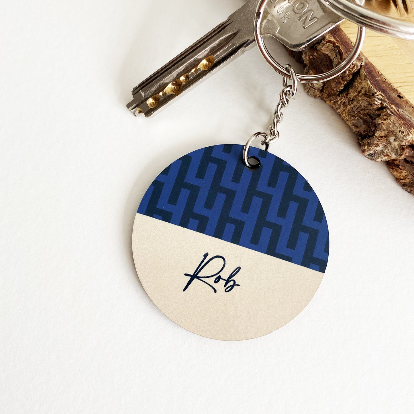 Wooden Personalised Keychain