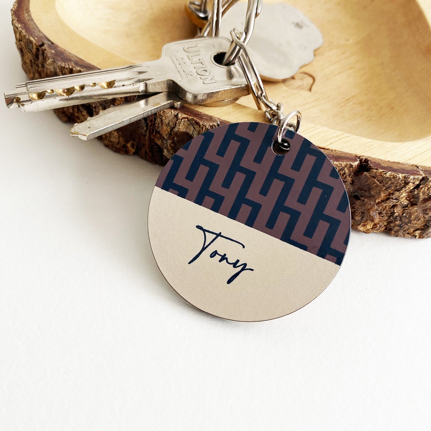 Wooden Personalised Keychain