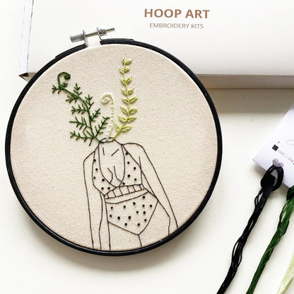 Fern Female Embroidery Kit