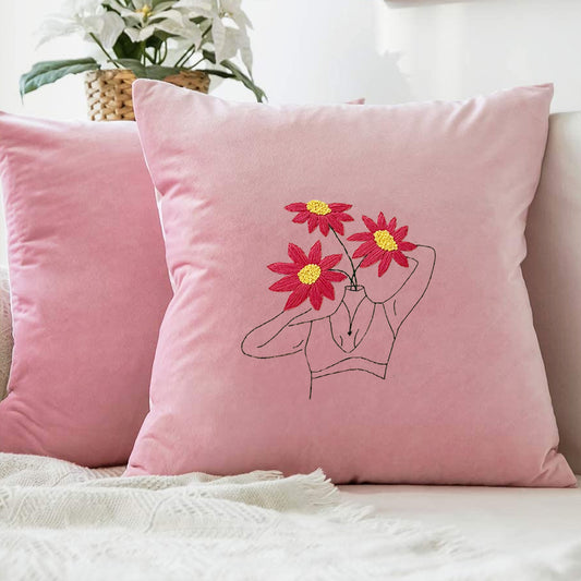 Embroider your own cushion kit / feminist cushion