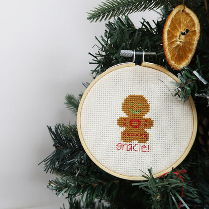 Customisable Gingerbread People Cross Stitch Kit