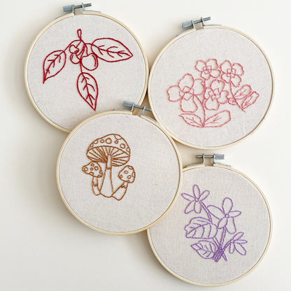 Mushrooms - Beginners Embroidery Kit