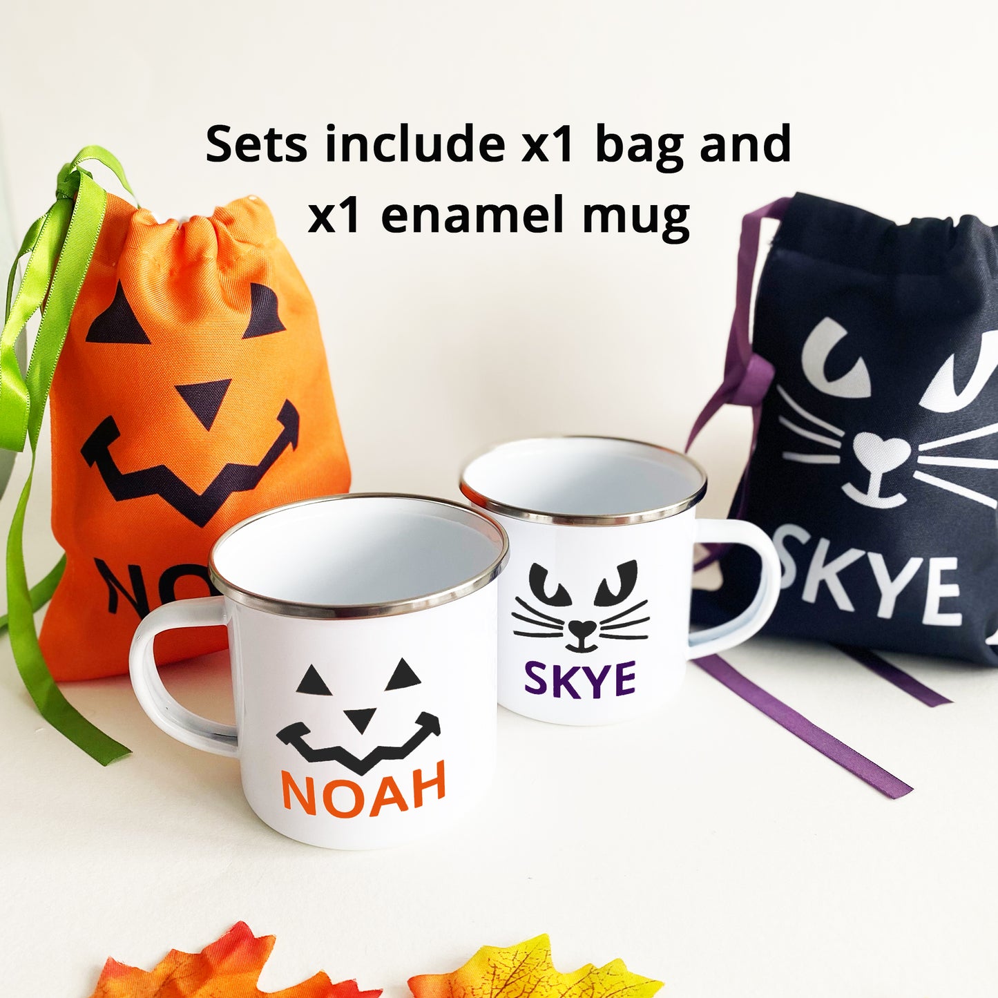 Halloween Gift Sets - Treat Bag & Enamel Mug