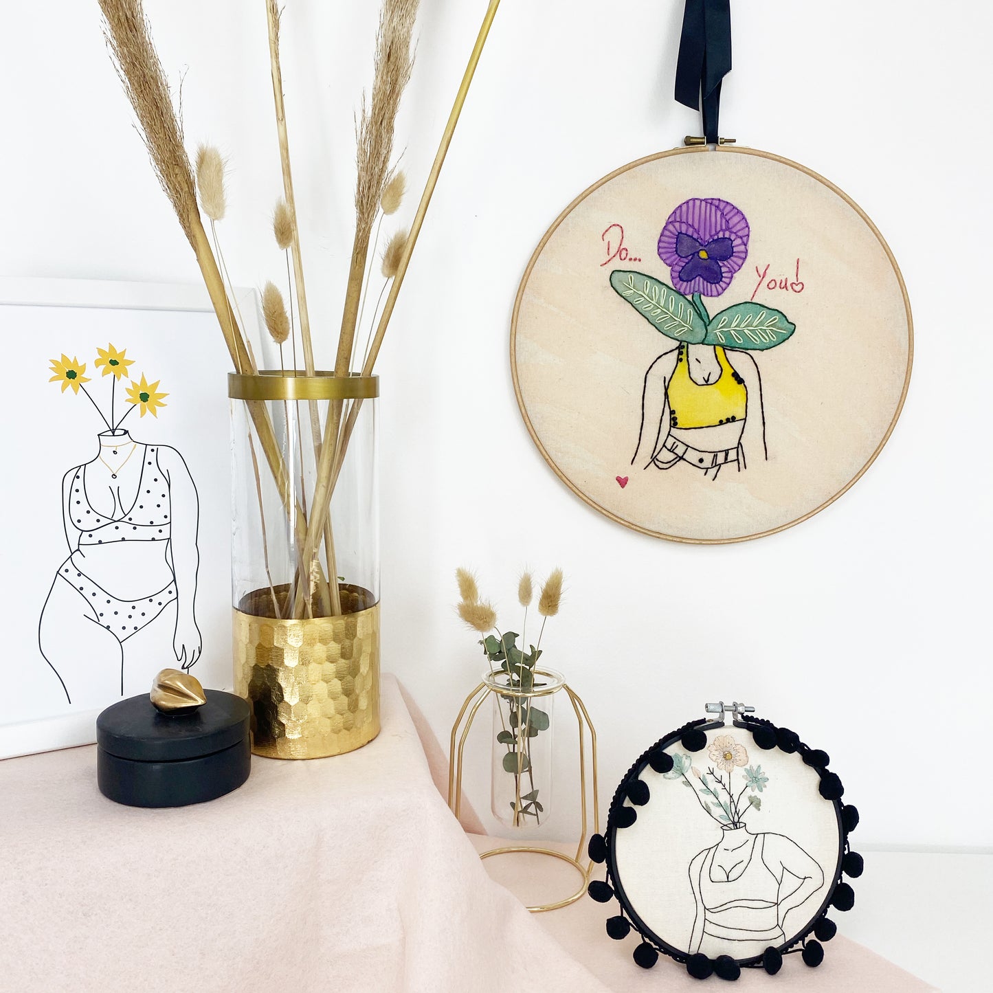 Do You! 💗 Embroidery Hoop Art kit