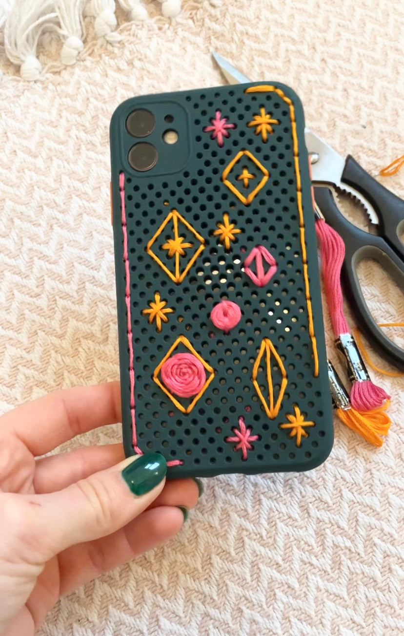 Embroider your own phone case kit