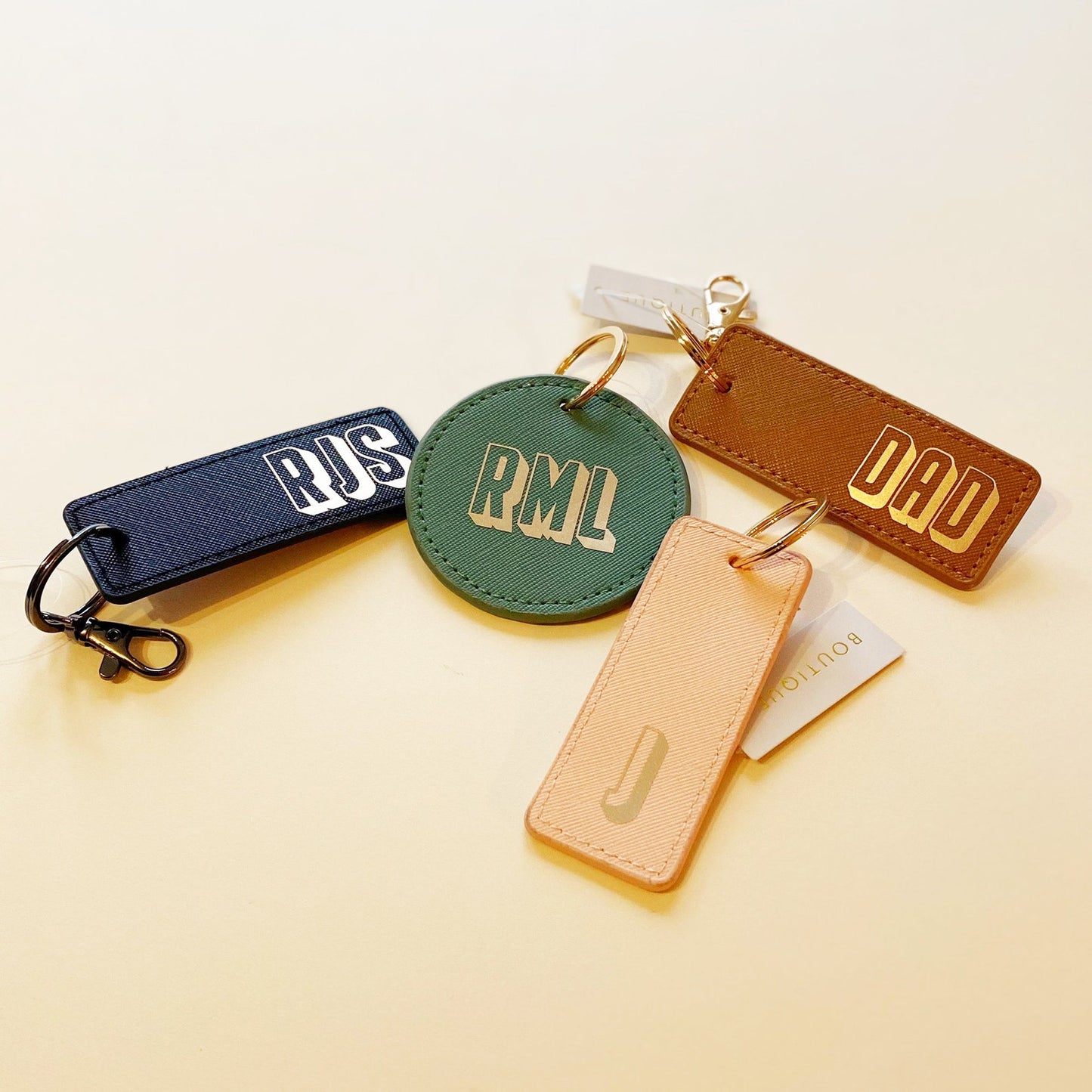 Personalised Leather Look Key Chain