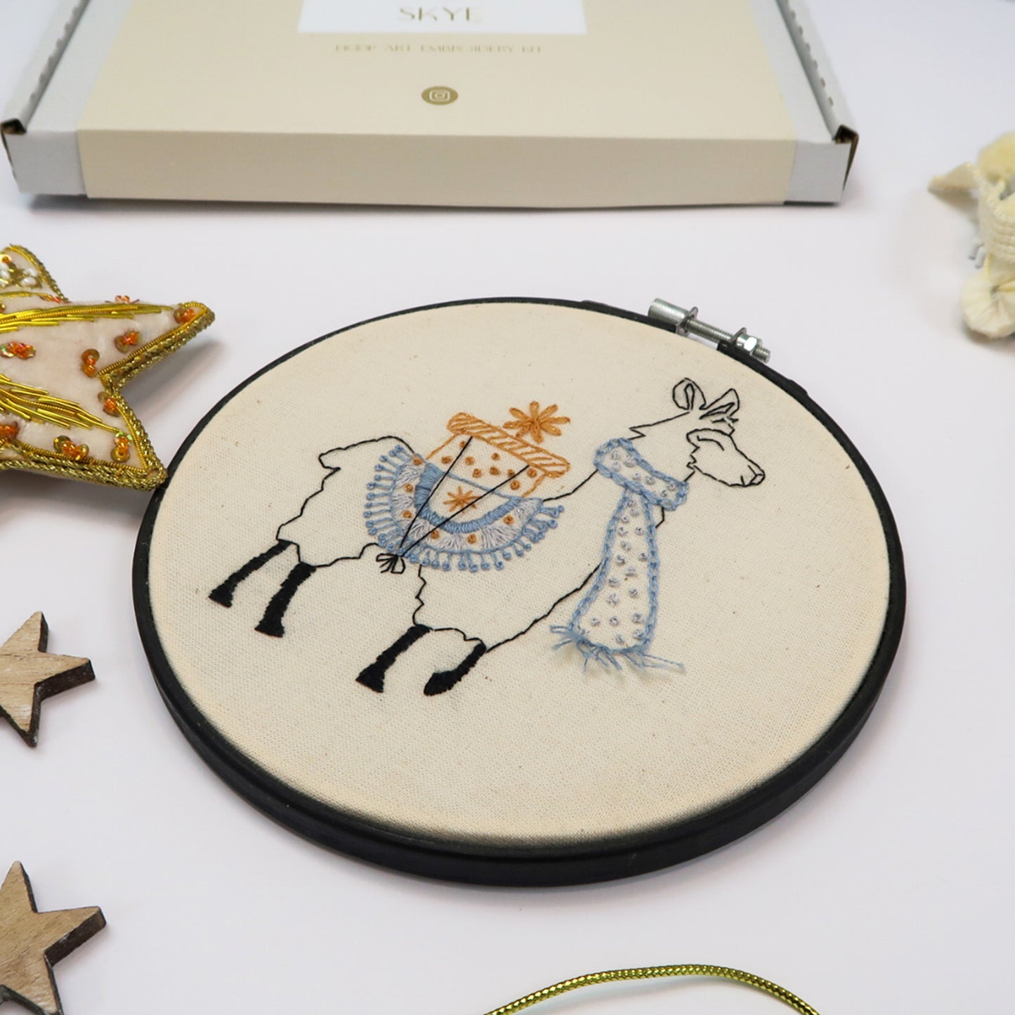 Christmas Llama Embroidery Kit