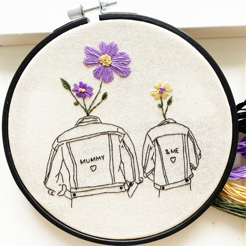 'Mummy & Me' Modern Embroidery Kit