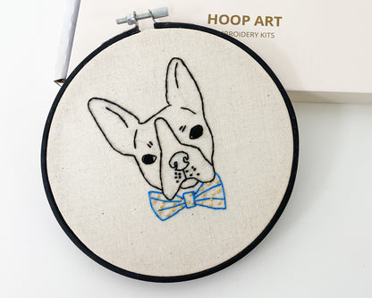 Frenchie Embroidery Kit