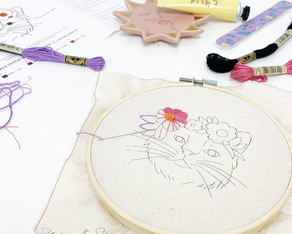 Aloha Kitty Embroidery Kit
