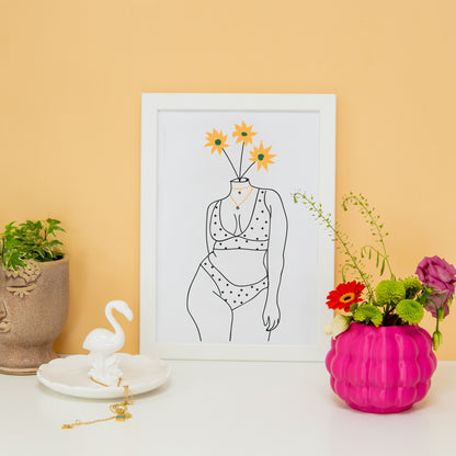 'Polka Bikini' A4 Print