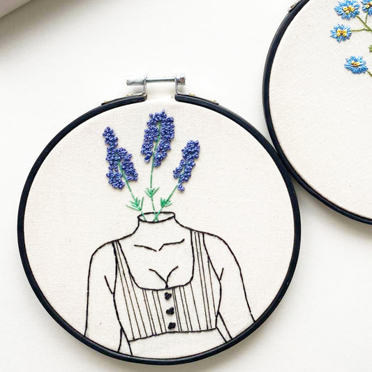 Lavender Female Embroidery Kit